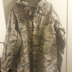 ORC Industrie Air Force Hooded Camo Jacket Parka Only. Medium 18. FAST SHIPPING