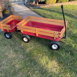 Covered Wagon With Trailer