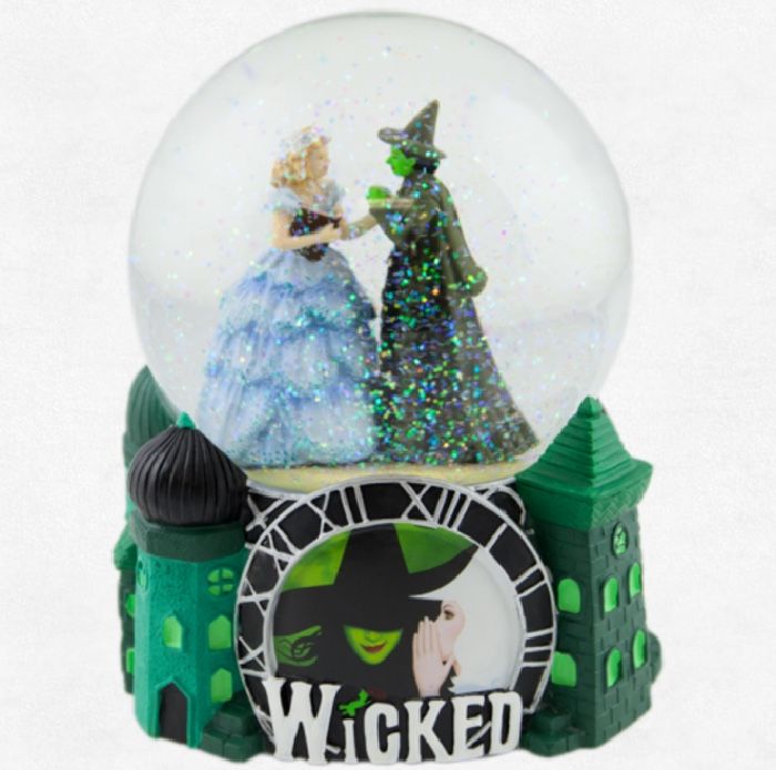 T. New Large snow globe wicked “for Good”in box and more items