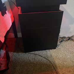 2 Black Nightstands 