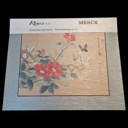 1987 Merck Rona Pearl Cosmetic Pigments Japanese Silk Art Promotional Calendar