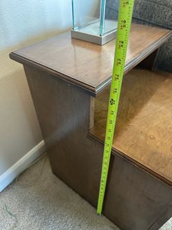 Wood End Table with Open Storage Shelf