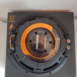 MEMPHIS (1) 10 INCH 2 OR 4 OHM SELECTABLE VOICE COIL 600 WATTS CAR SUBWOOFER ( BRAND NEW PRICE IS LOWEST INSTALL NOT AVAILABLE )