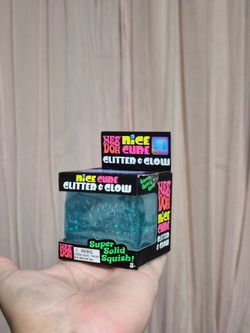 needoh - glitter and glow - nice cube - blue