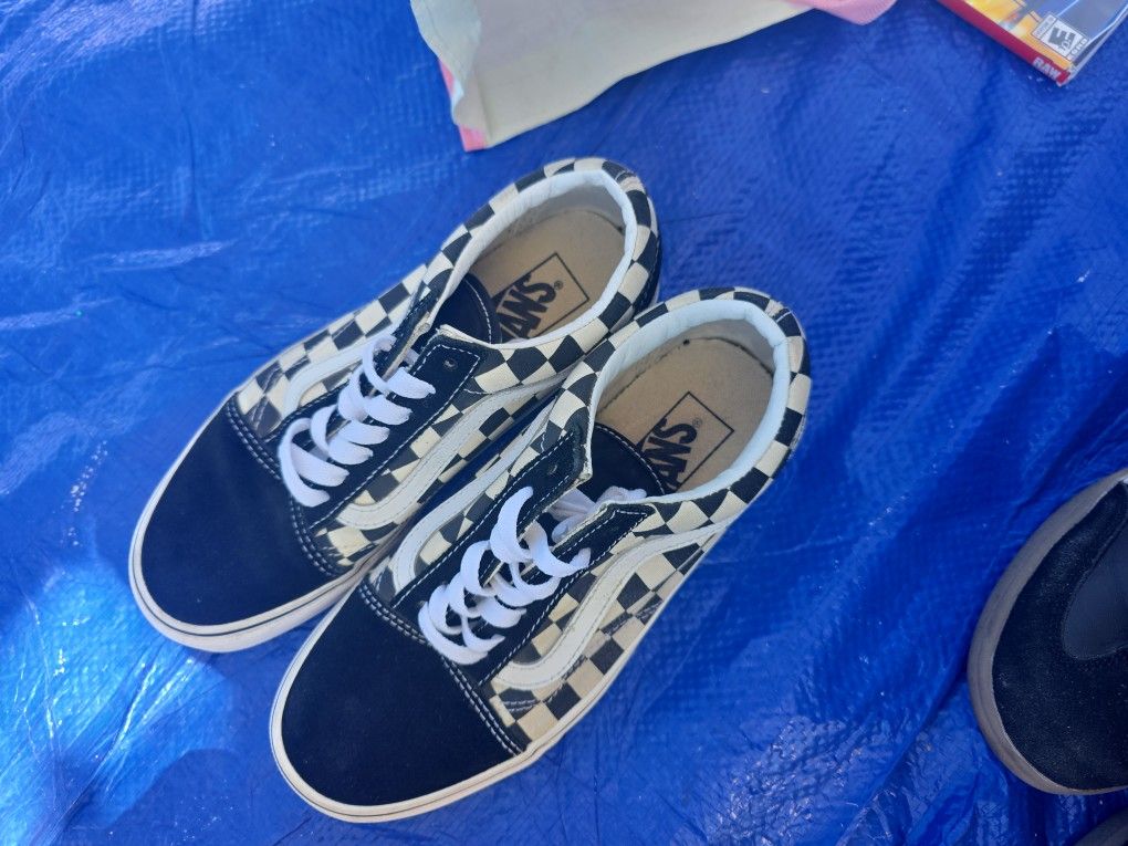 Checkered Black And White Vans