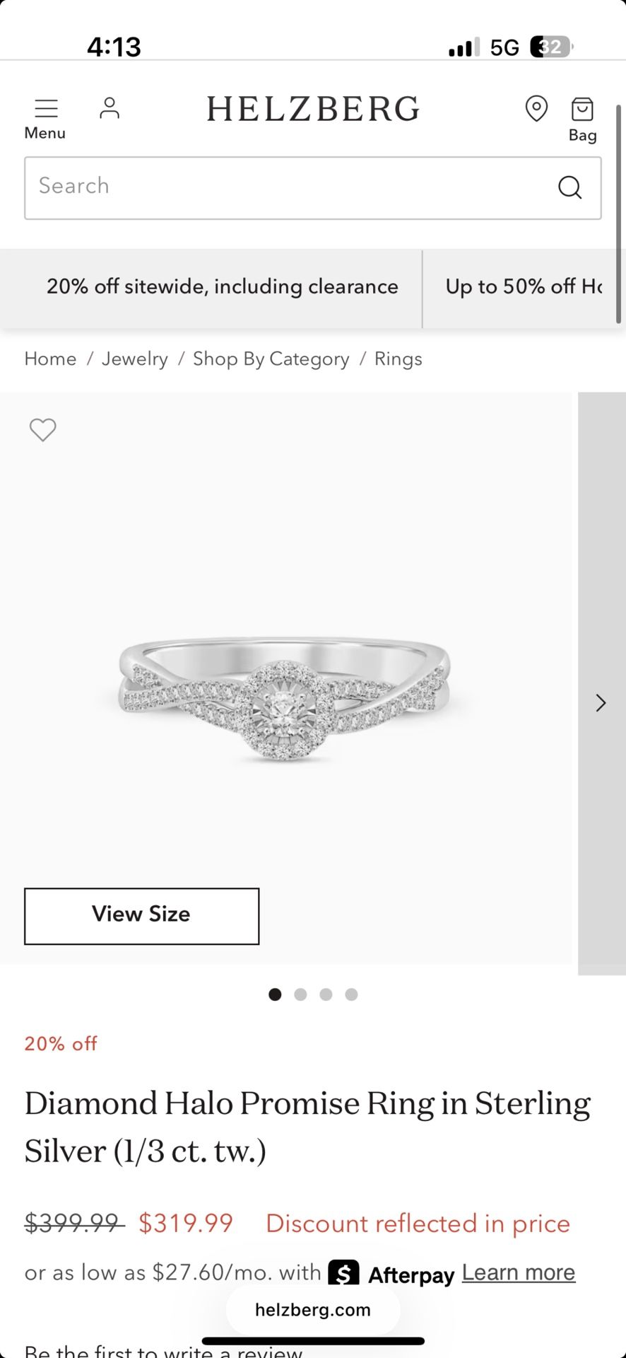 Diamond Halo Promise ring