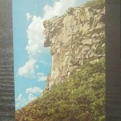 Old Man Of The Mountains Franconia Notch New Hampshire Scenic Unused Lusterchrome Vintage Collectible Postcard Post Card PC