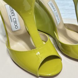 Jimmy Choo Citrine Wedges  NIB 36