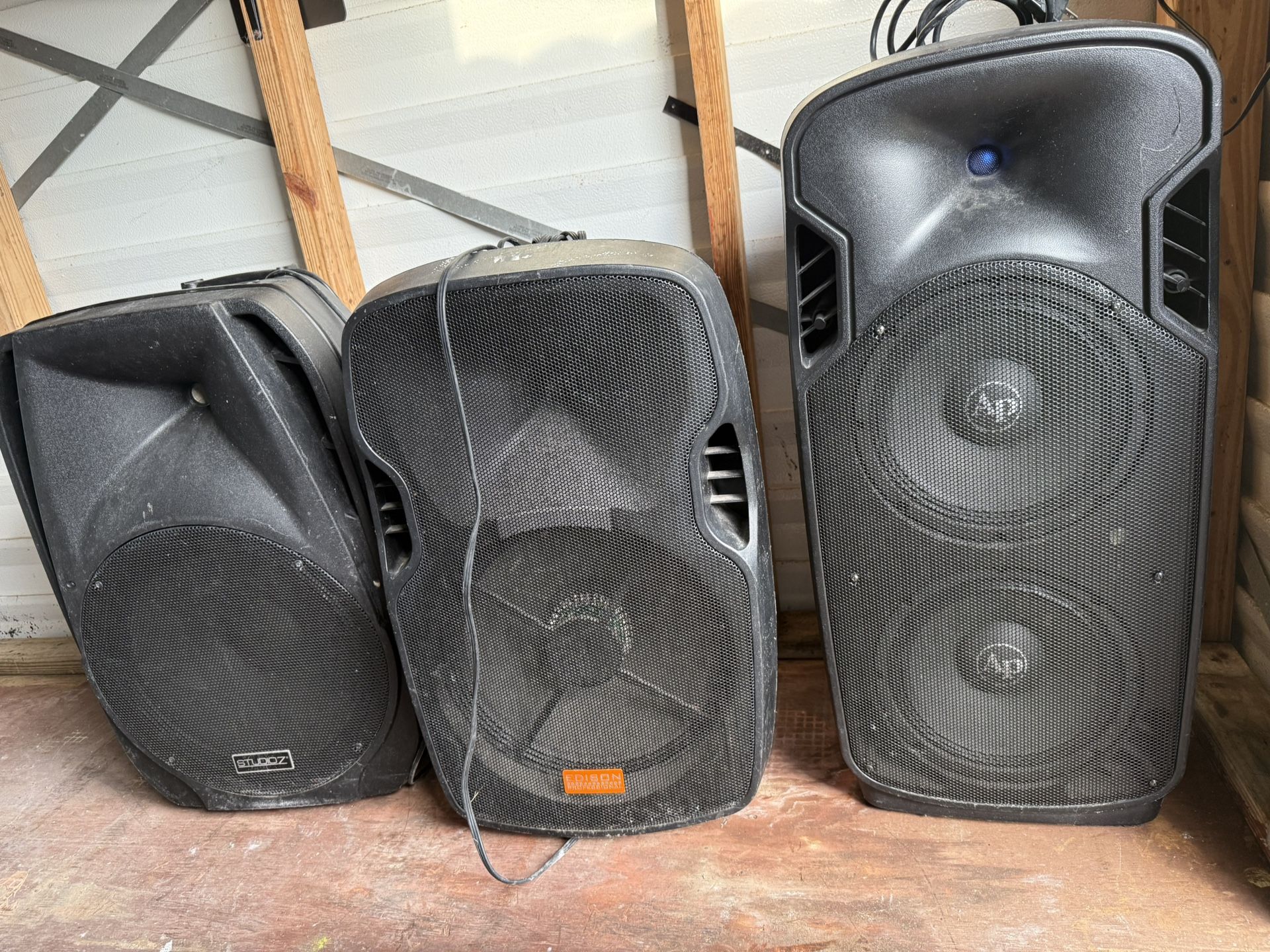 3 Large Speakers For DJ And Party Events