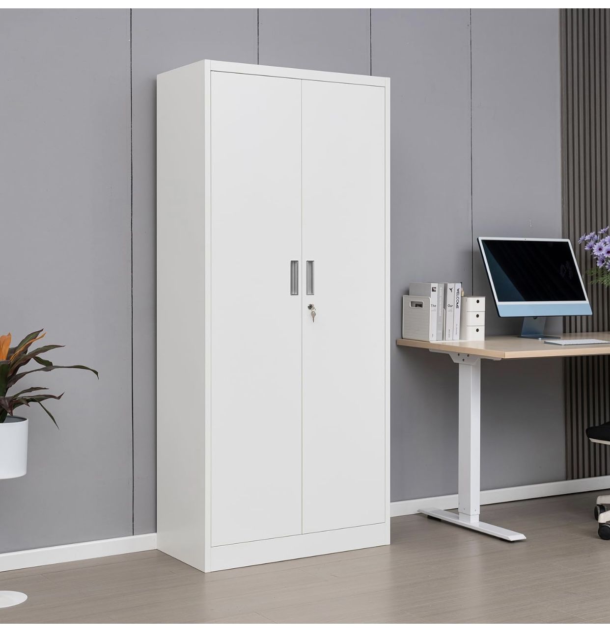 New in box Metal Storage Cabinets with Locking Doors and Adjustable Shelves, Steel Storage Cabinet