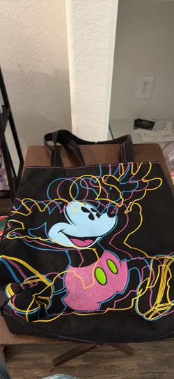 Vintage Disneyland Micky Mouse Canvas Tote Bag