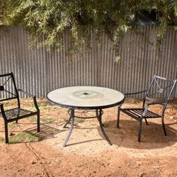 PATIO TABLE AND CHAIRS