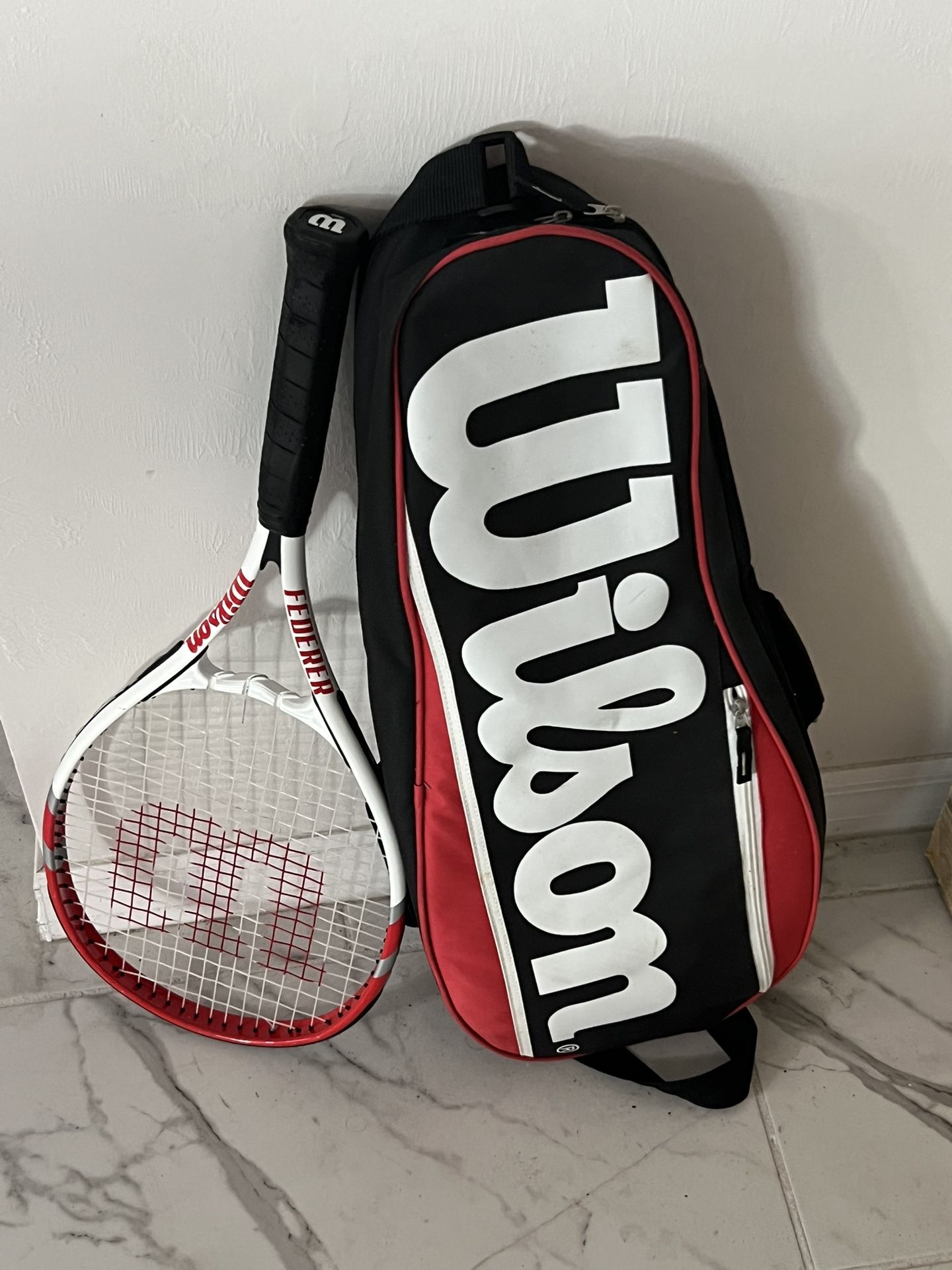 Tennis racket with bag
