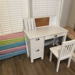 Kids Desk And Book Shelf Storage 