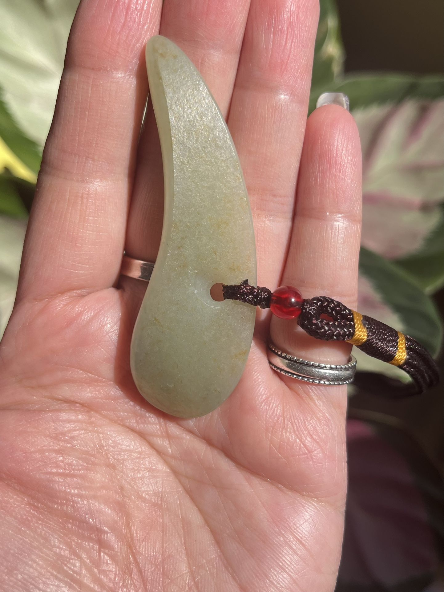 Natural Hetian jade seed material charm