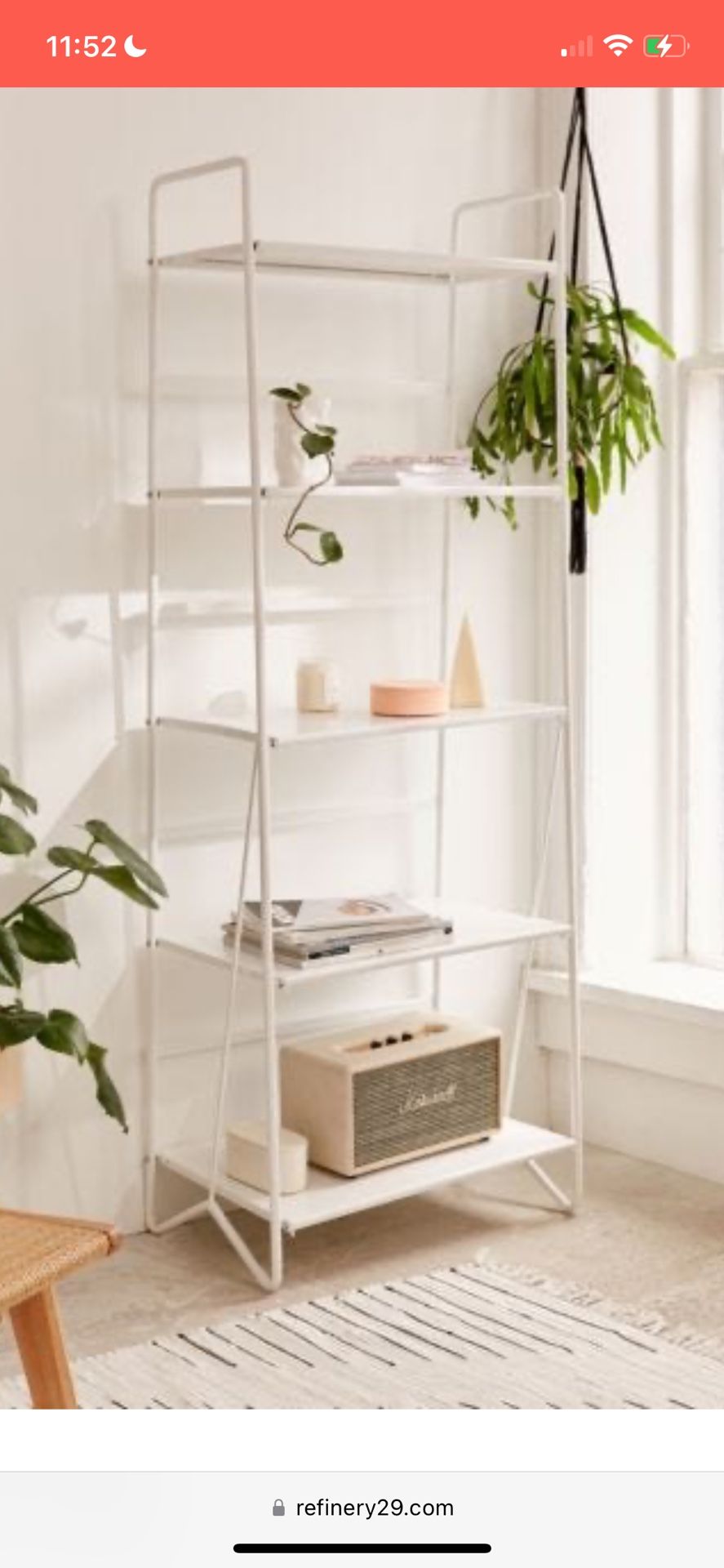 Urban Outfitters White Folding Shelf