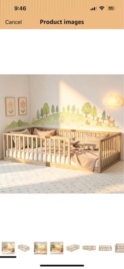 Twin size floor bed