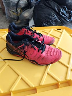 ASICS Athletic Sneakers Red and BlackvSize 7.5