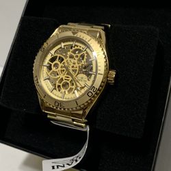 Invicta Objet D Art Automatic Men’s Watch Gold Tone Skeleton Dial 43mm