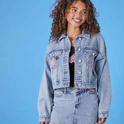 Barbie X Forever 21 Denim Jacket for Sale in Anaheim CA OfferUp