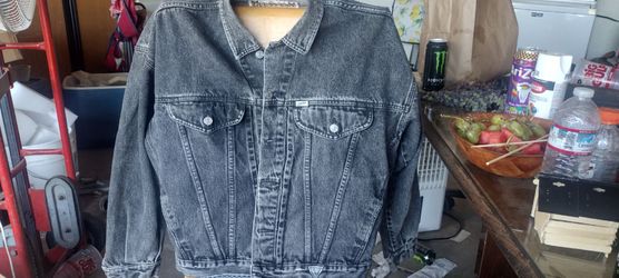 Black acid washed GUESS JACKET