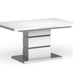 White Lacquer Dining Table Brand New In Box 