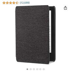 Kindle Fabric Cover - Charcoal Black (10th Gen ). Magnetic connection keeps the cover securely closed . Opens and closes just like a book to wake your