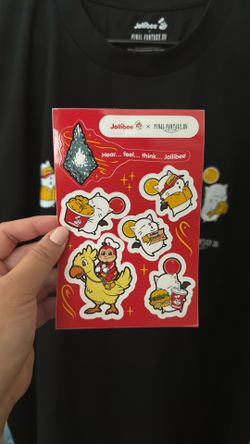 Jollibee x FINAL FANTASY sticker sheet