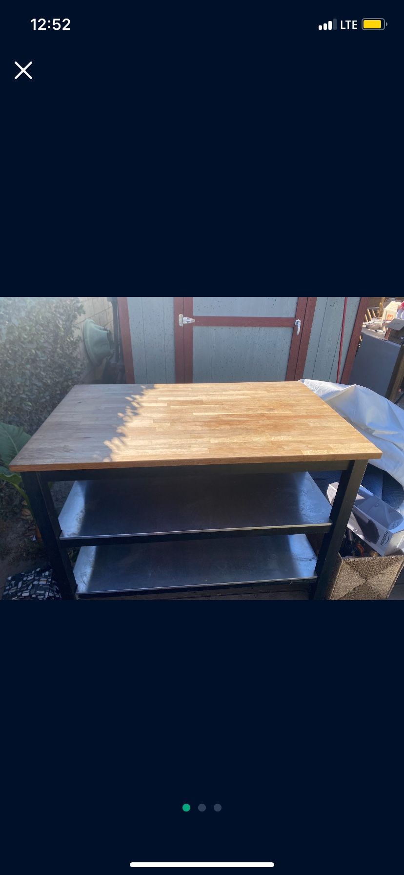 IKEA Kitchen Island Wood Top Table - TORNVIKEN