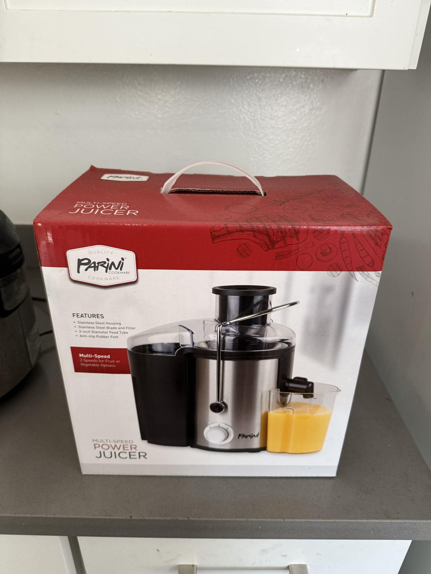 Parini BRAND NEW Multi-Speed Power Juicer - Stainless Steel-2