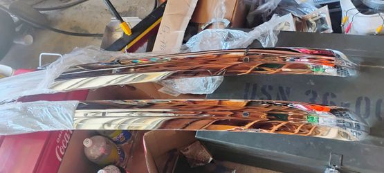 Read before leaving messages 1938 Chevy master Deluxe bumper front and back re-chromed firm on price low ballers will be blocked and ignored