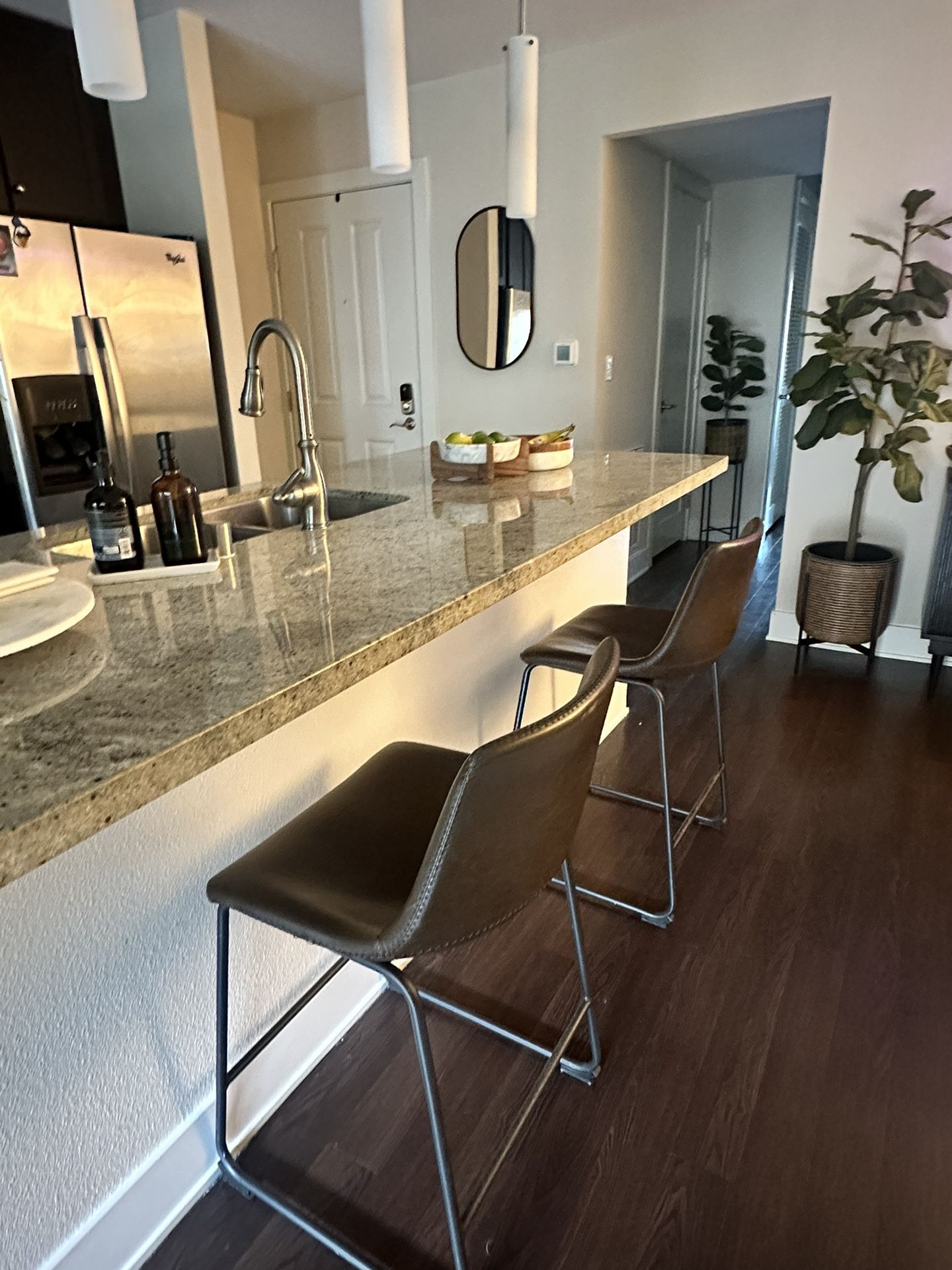 Brown Counter Bar Stools 