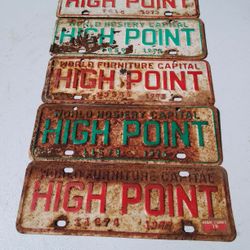 Vintage High Point City Tags