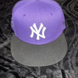 Yankees Purple World Series 2000 Fitted Hat