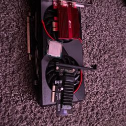 MSI Radeon RX 5500 XT and a wifi card an i7-3770K an NVME SSD 960 gb 