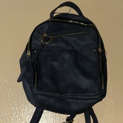 Black And Gold Small Women’s Backpack (Faded)