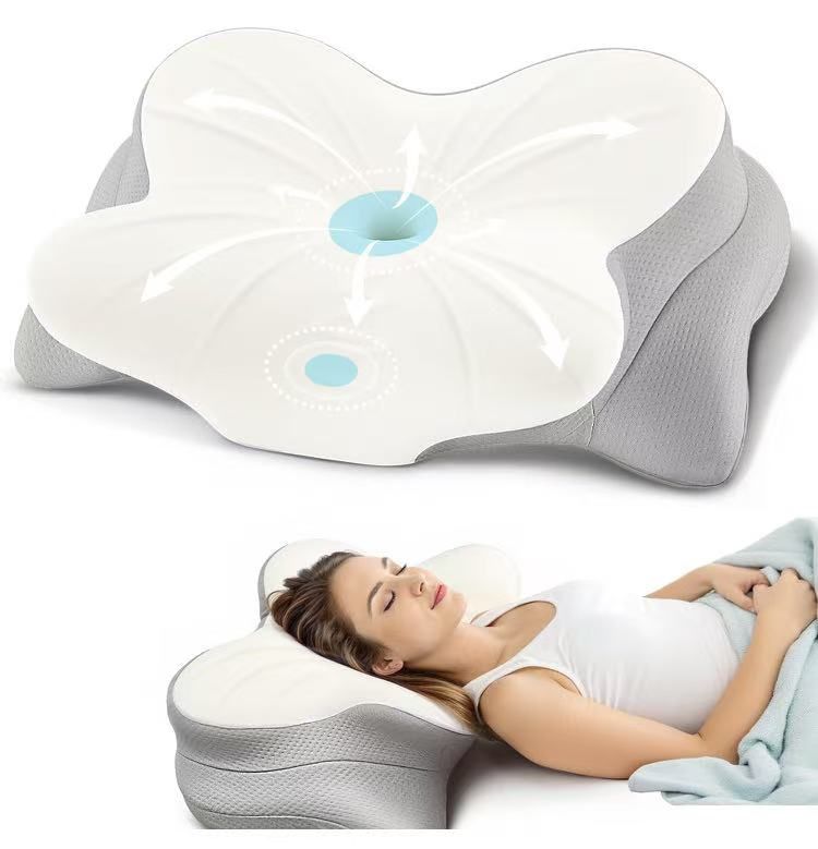 Neck Pillow Cervical Memory Foam Pillows for Neck and Shoulder Pain Relief, Side Sleeper Pillow, Contoured Support Pillows, 2 in 1 Ergonomic Orthopedi