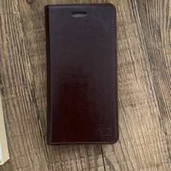 iPhone 8 Plus Brown Leather Phone Case