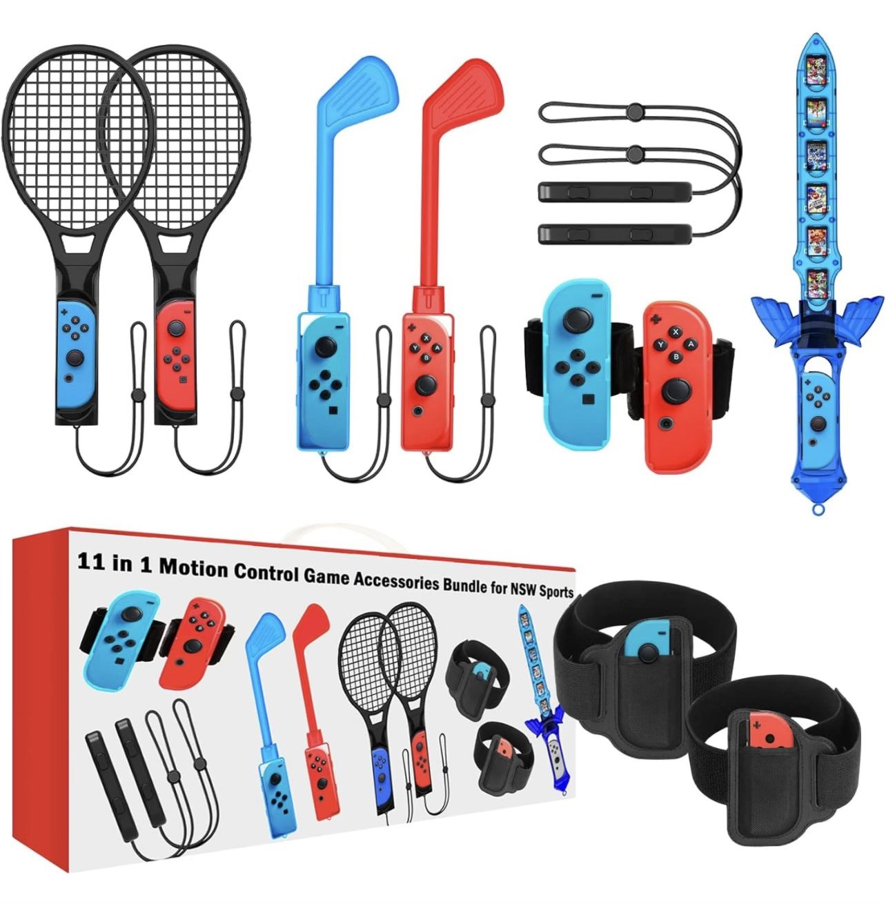 BRAND NEW IN BOX NINTENDO Switch Sports Accessories - CODOGOY 11 in 1 Switch Sports Accessories Bundle for Nintendo Switch Sports, Family Accessories