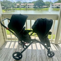 Contours Options Elite Double Stroller Green/Black
