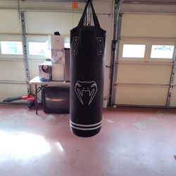 Venum Punching Bag with Gloves & Chain!
