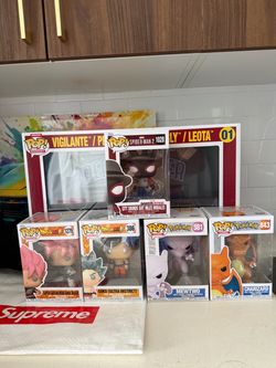 Funko Pops brand new. Goku Dragon Ball Spiderman Pokémon