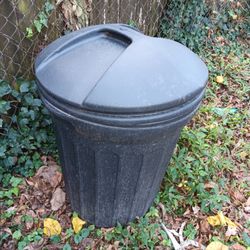 Plastic trash can