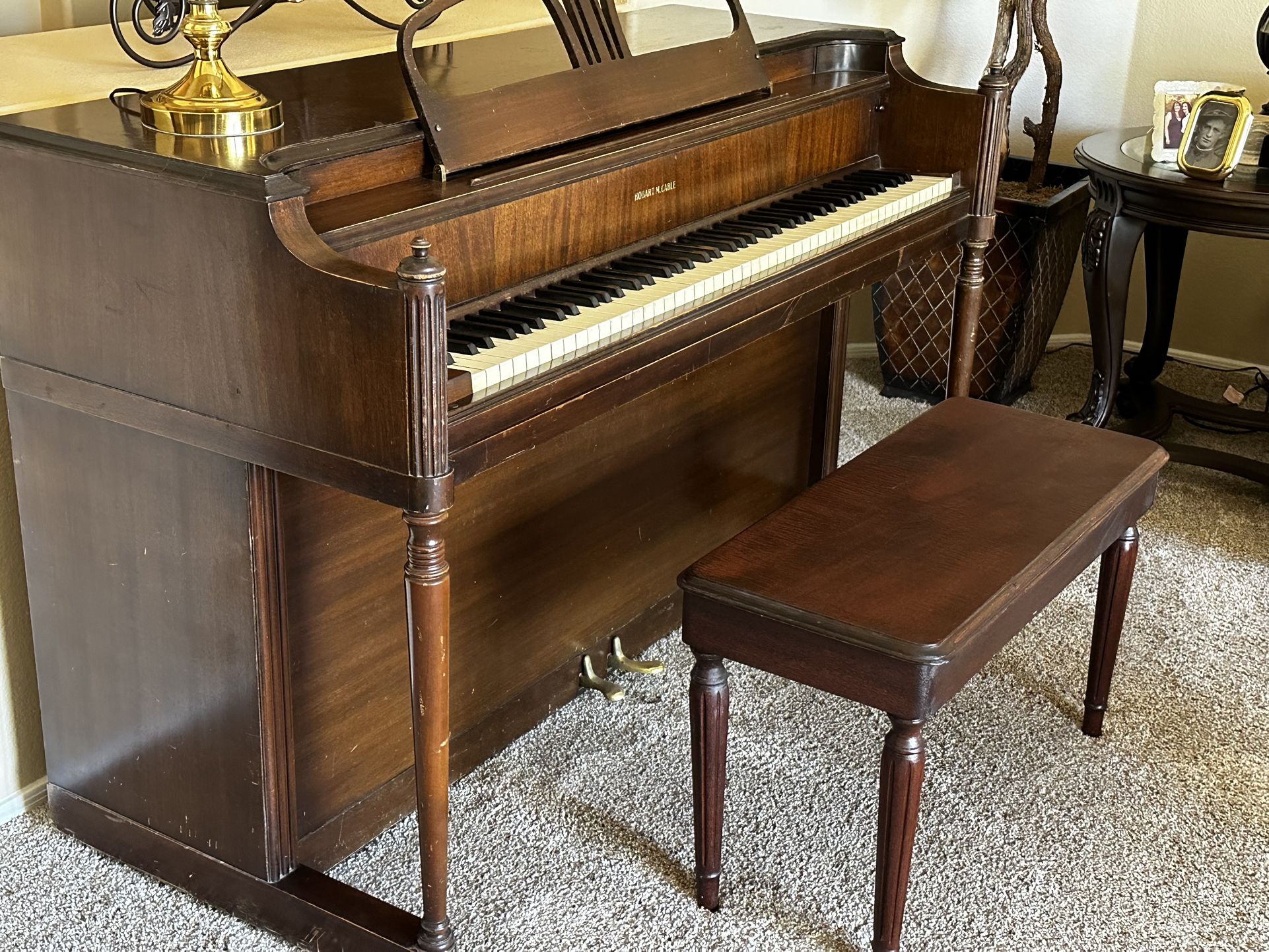 Hobart M Cable Piano Excellent Sound Recently Tuned Some Wear