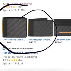 TUMI McLaren Wallet $225 Never Used 