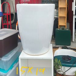 Large White Ceramic Flower Pot/ Pottery