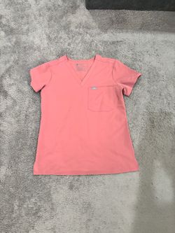 XS FIGS Mauve Scrub Top