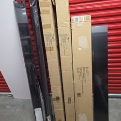 Lot Of (3) Black Slim Floating Shelfs, NEW