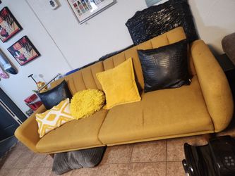 Sofa Bed Couch yellow vintage 💛 great condition