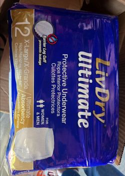 (Diapers) Livry adults Incontinence Underwear woman or man (12 in the package(
